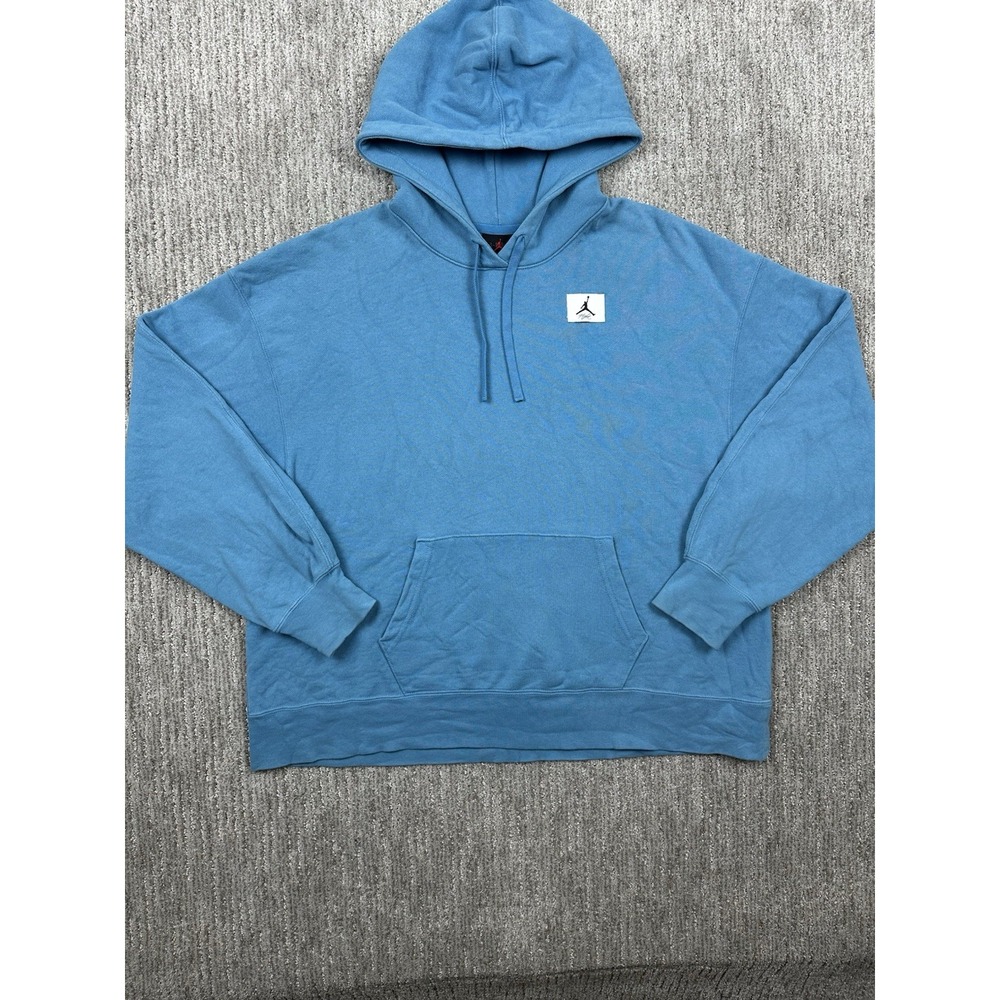 NIKE Air Jordan Hoodie Men's Small Light Blue Oversized Fit Jumpman Sweatshirt S